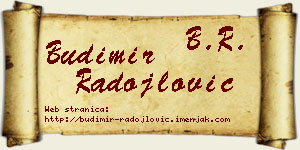 Budimir Radojlović vizit kartica
